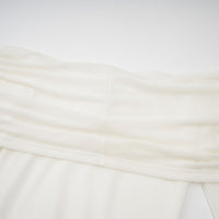 Wanda white glittered floral-appliqué knit maxi dress