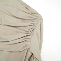 Gaëlle Neutrals Ribbon-design Draped Maxi Dress