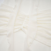 Wanda white glittered floral-appliqué knit maxi dress