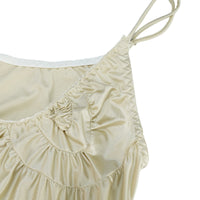 Cecilia Neutral Sea Ammonite Shirred Maxi Dress