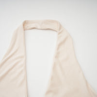 Géraldine white deep V-neck draped maxi dress