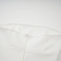 Nathalie white tulle-panelling maxi dress