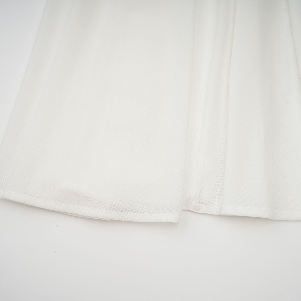 Nathalie white tulle-panelling maxi dress