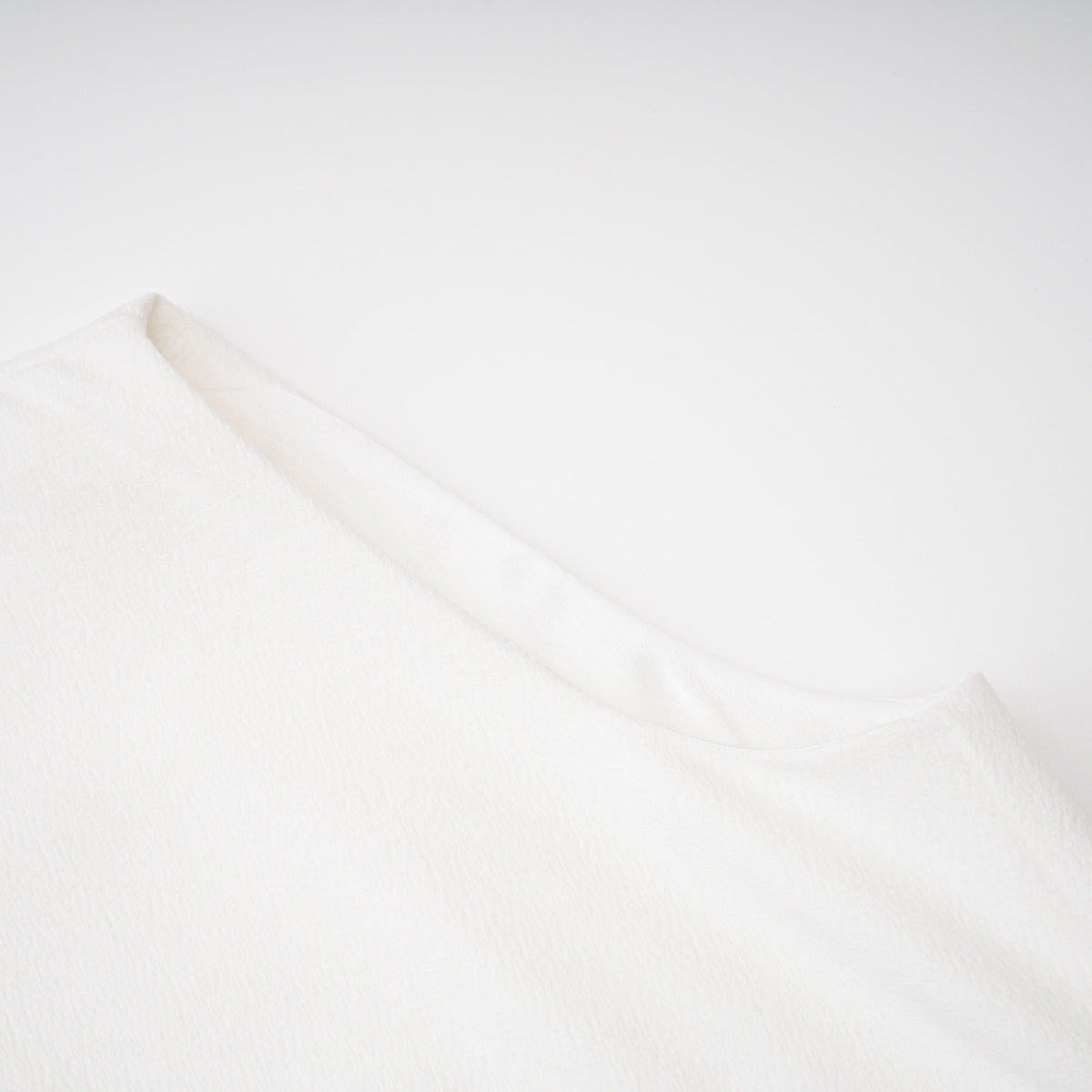 Liana White Asymmetrical Flared Midi Dress