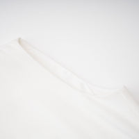 Liana White Asymmetrical Flared Midi Dress