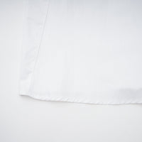 Dulcie white front-slit shirred shirt dress