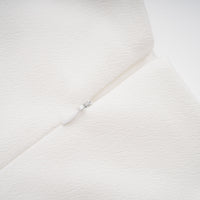 Liana White Asymmetrical Flared Midi Dress