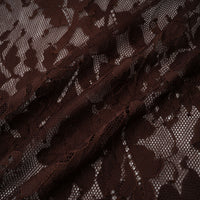Sylvie brown chantilly-lace flared midi dress