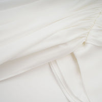 Gitta white ribbon-design ruched mini dress