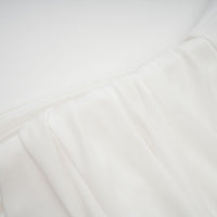 Gitta white ribbon-design ruched mini dress