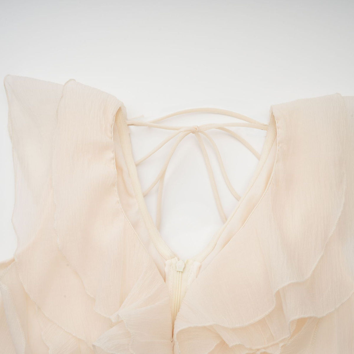 Hélène faux-flower layered ruffled mini dress