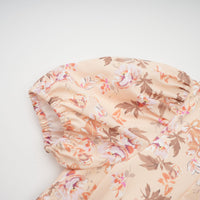 Alizée yellow floral-print pleated mini dress