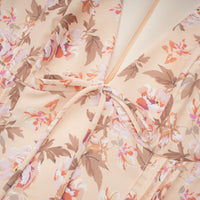 Alizée yellow floral-print pleated mini dress