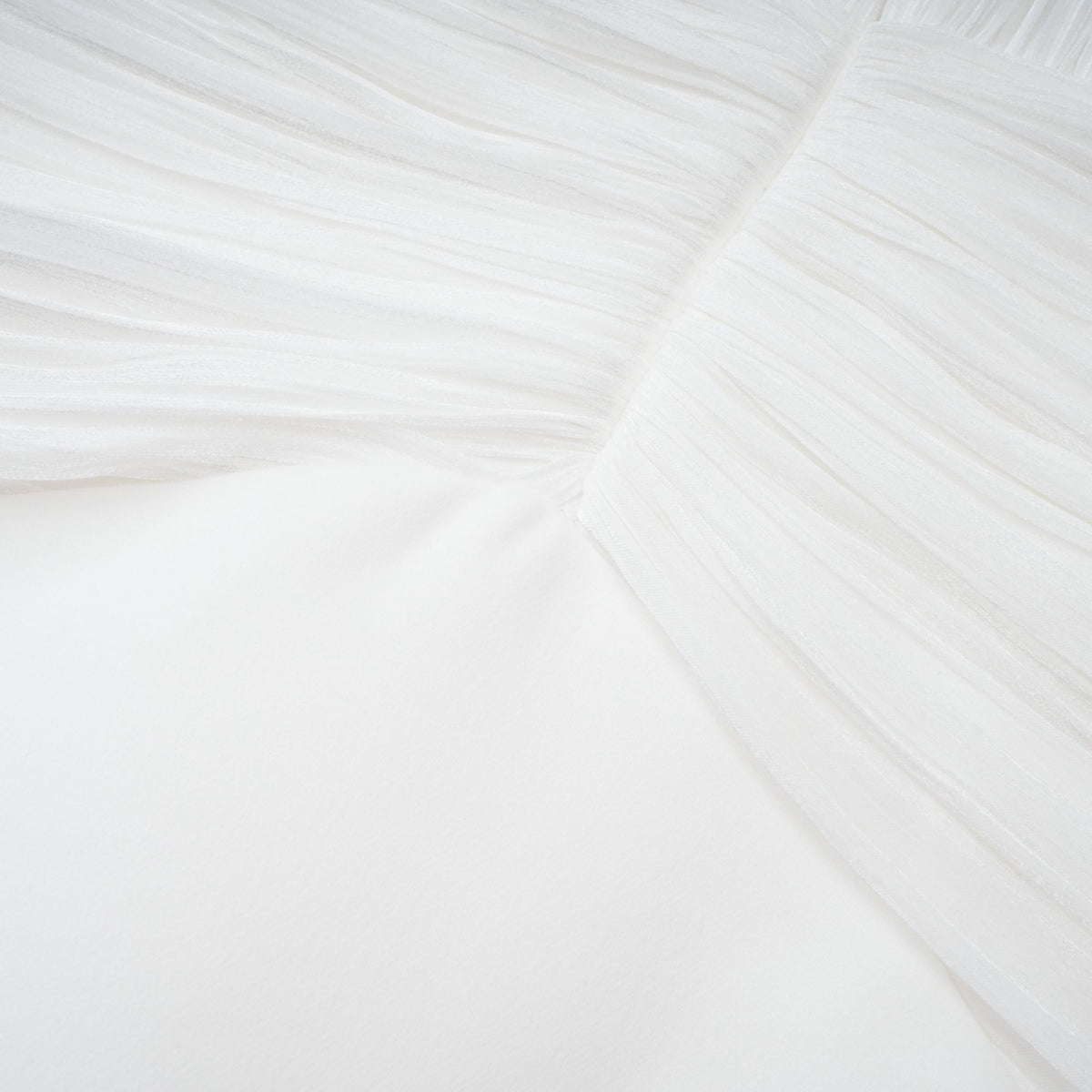 Emmeline White Train Design Gathered Maxi Dress