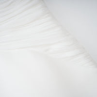 Emmeline White Train Design Gathered Maxi Dress