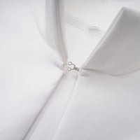 Felice White Structured Cape & Corset Dress Set