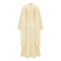 Piroska Yellow Pearl Trim Shawl Detail Maxi Dress