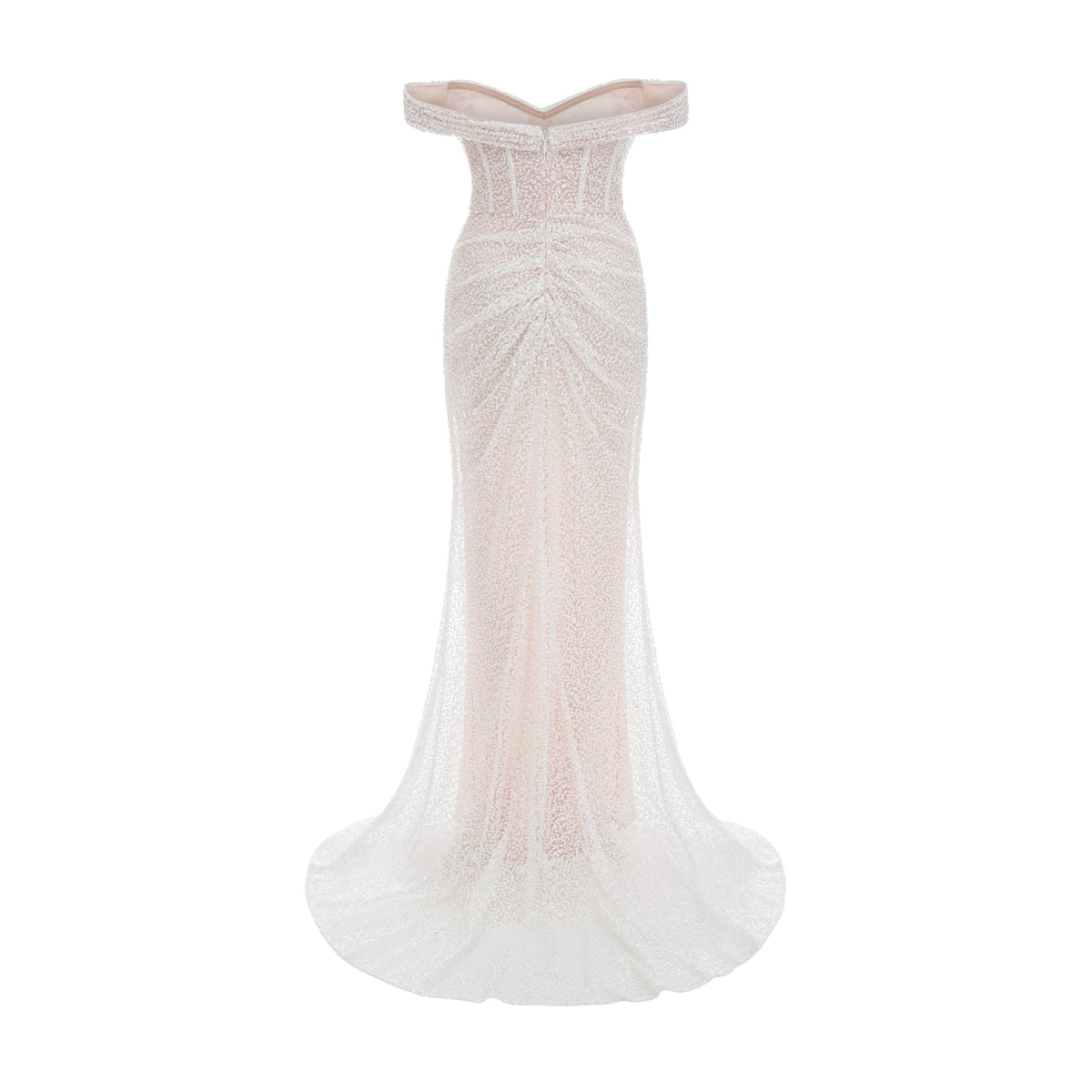 Margot white embellished off-shoulder maxi dress