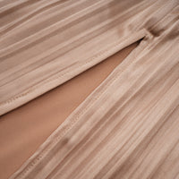 Nicoletta Gold Glossy Pleated Corset Maxi Dress