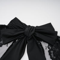 Quitterie Black Lace Panel Maxi Dress