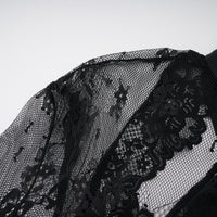 Quitterie Black Lace Panel Maxi Dress