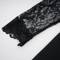 Quitterie Black Lace Panel Maxi Dress