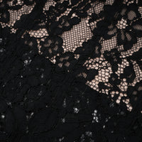 Giorgia Black Floral Lace Corset Maxi Dress