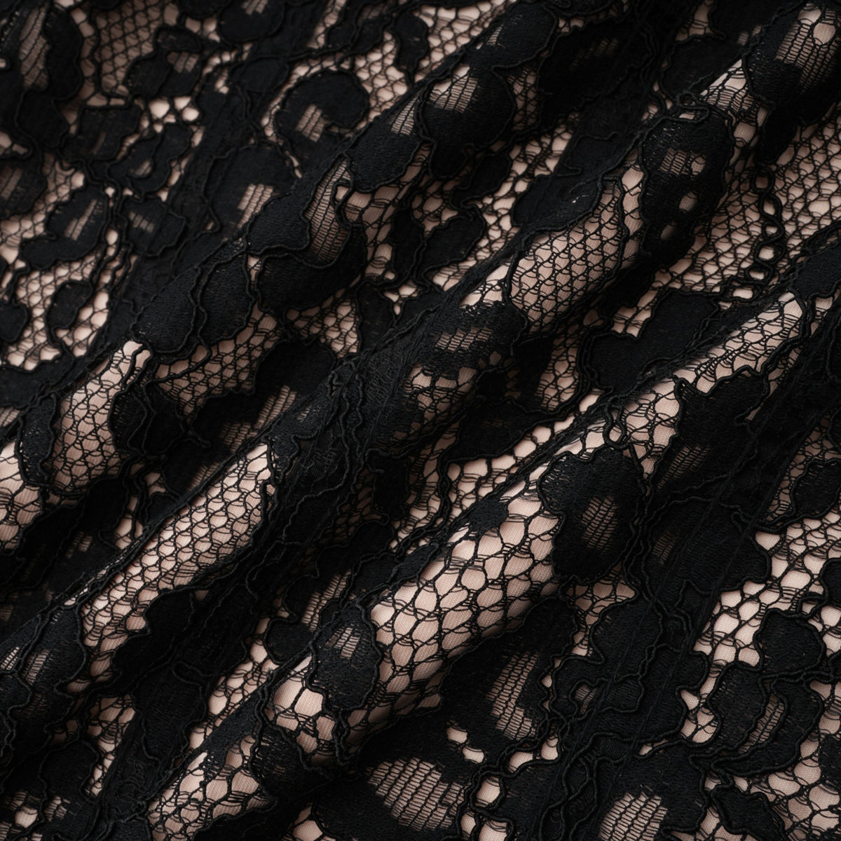 Giorgia Black Floral Lace Corset Maxi Dress