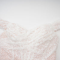 Margot white embellished off-shoulder maxi dress
