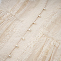 Roxane neutrals lace-embroidered midi dress