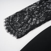 Bokamoso Black Lace Panel Maxi Gown