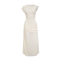 Lanetta jersey-knit draped maxi dress