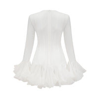 Anaïs semi-sheer flared mini dress