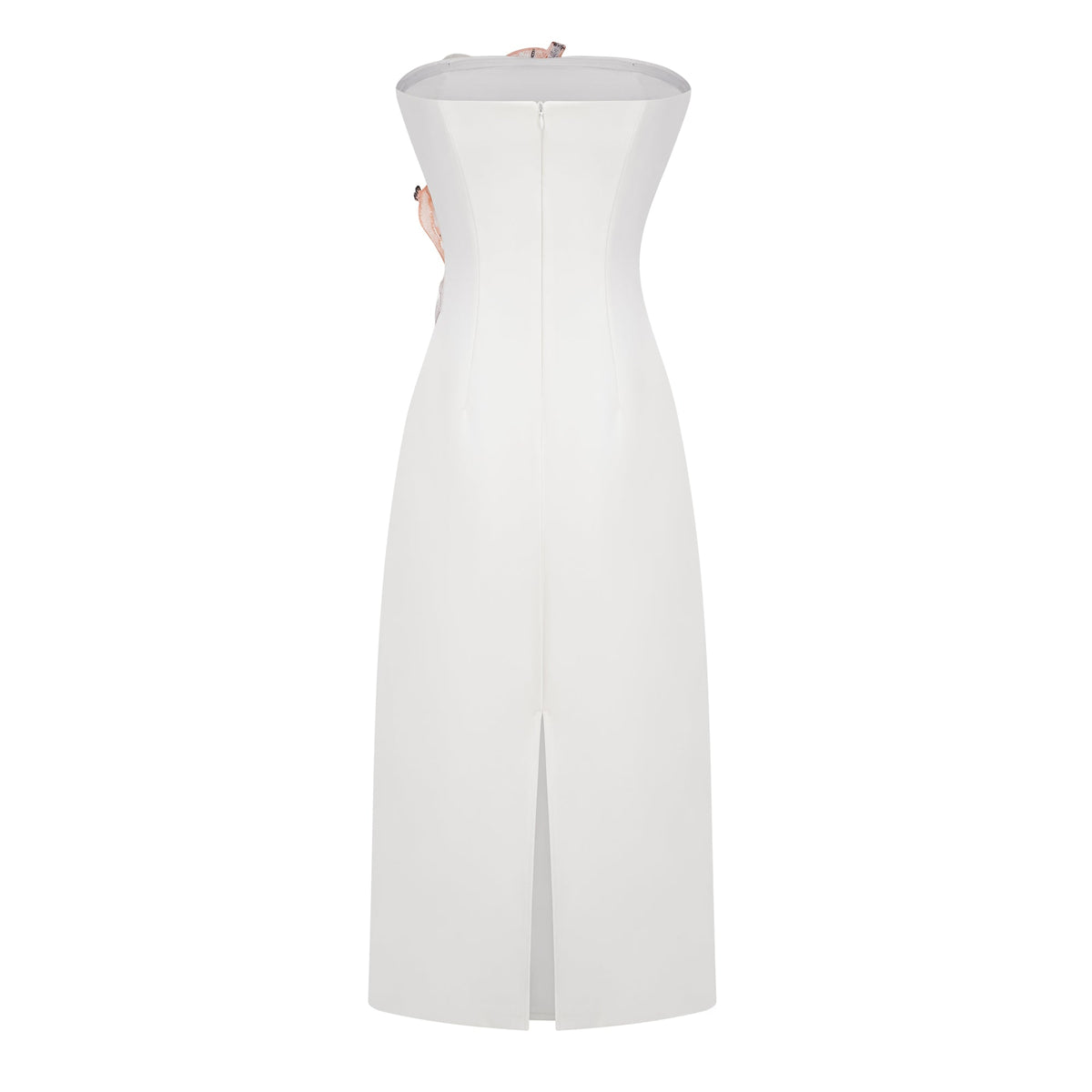 Automne White Floral Embroidered Maxi Dress