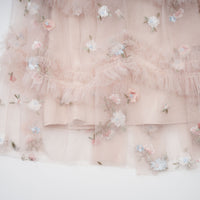 Kévina floral-embroidered tiered ruffled midi dress