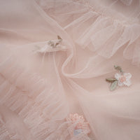 Kévina floral-embroidered tiered ruffled midi dress