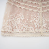 Fleur floral-embroidered lace midi dress in Neutrals