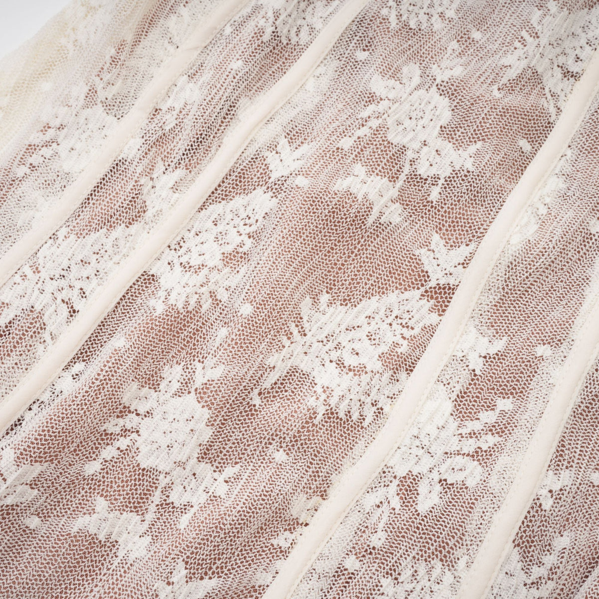 Marlene White Flared Lace Maxi Dress