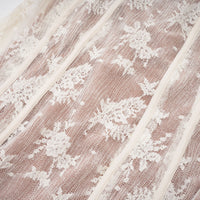 Marlene White Flared Lace Maxi Dress