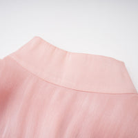 Emersyn Pink High-Neck Ruffled Detail Mini Dress