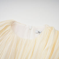 Cyrielle Pleated Mini Dress with Ribbon Design Accent