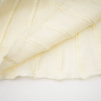 Émeline white knitted pleated midi dress