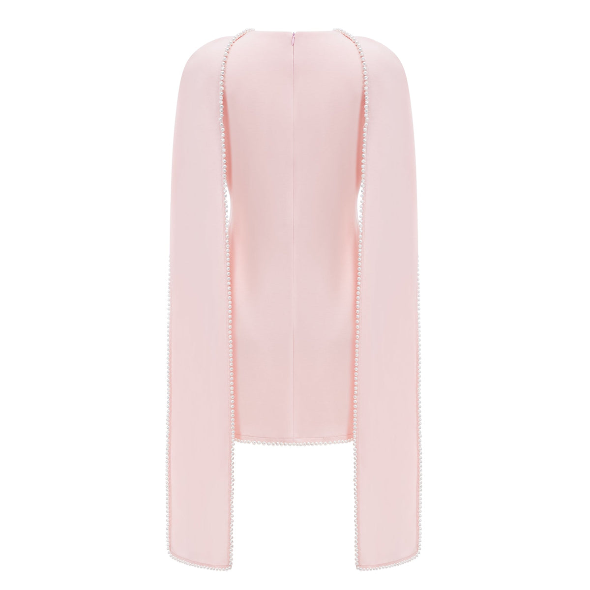 Piroska Pink Sleeveless Pearl Trim Mini Dress