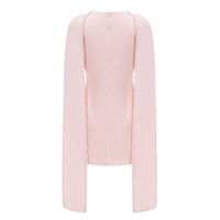 Piroska Pink Sleeveless Pearl Trim Mini Dress