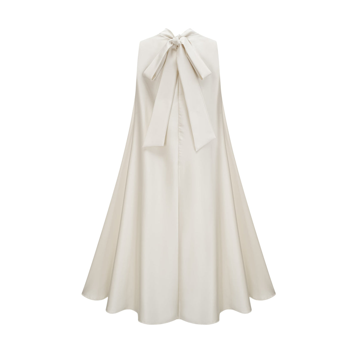 Émilie sleeveless floral-applique midi dress in White
