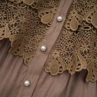 Inès lace cut-out layered mini dress