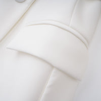 Osanne White Double Breasted Blazer Mini Dress