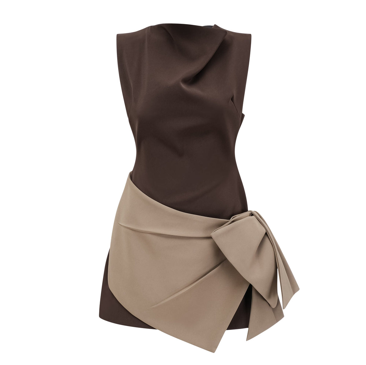Célie Two Tone Bowknot Mini Dress