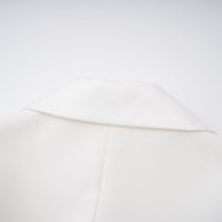Acharya White Shawl Lapel Mini Dress