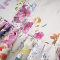 Juliette White Self-Tie Floral Print Mini Dress